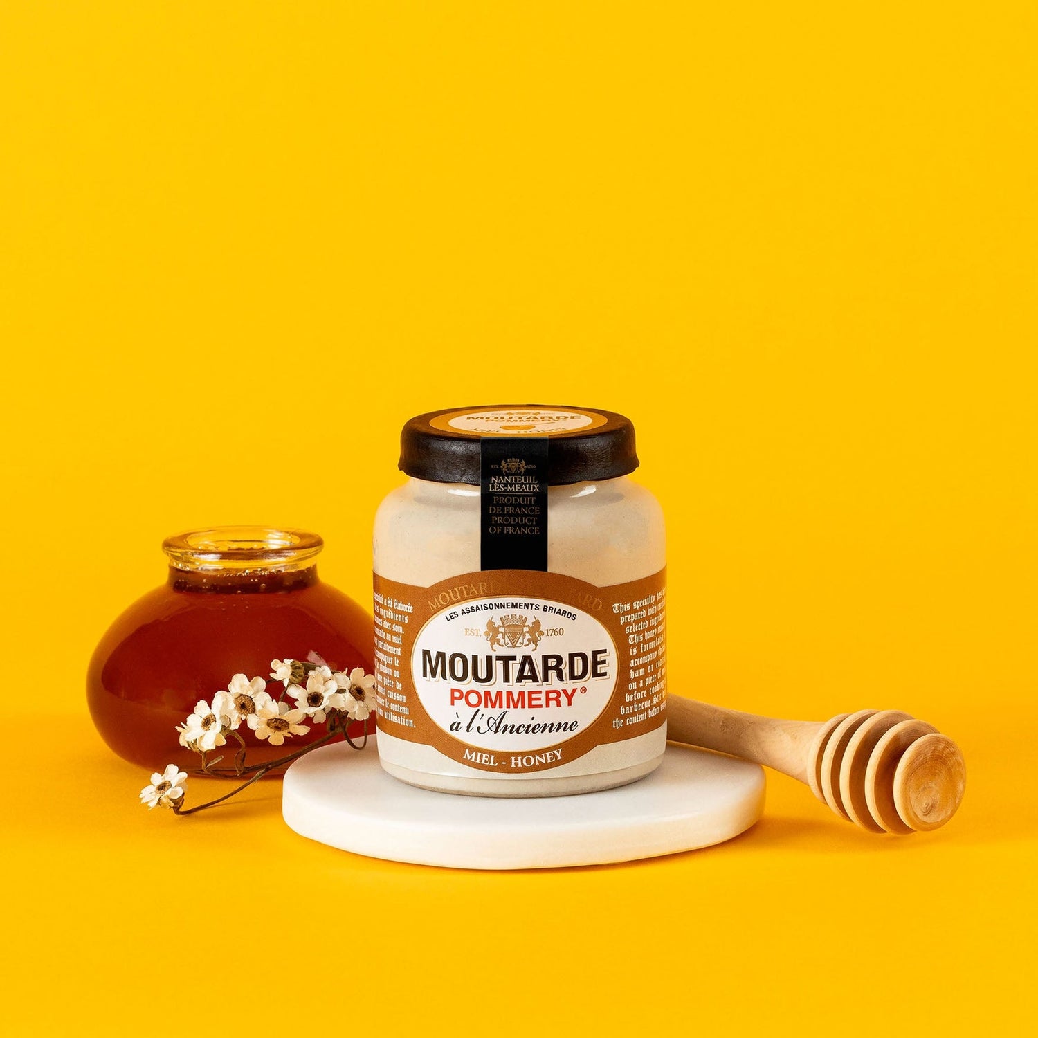 Pommery Senape Meaux in grani al miele tappo in plastica 100 g - squisitoo