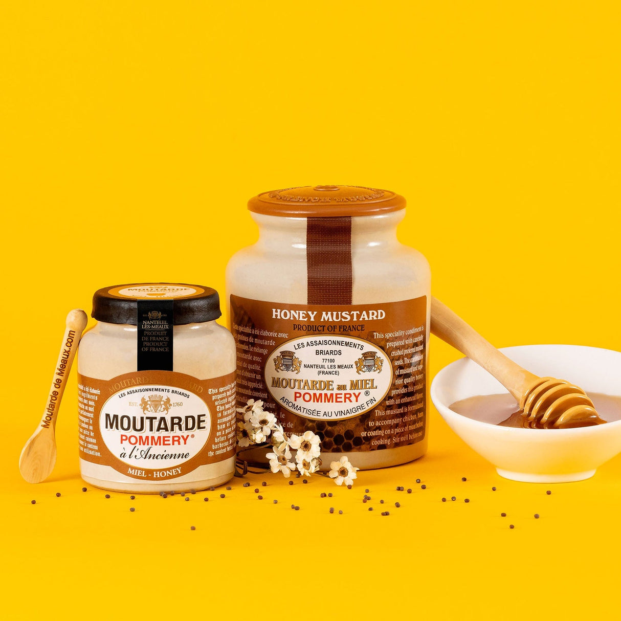 Pommery Senape Meaux in grani al miele tappo in plastica 250 g - squisitoo