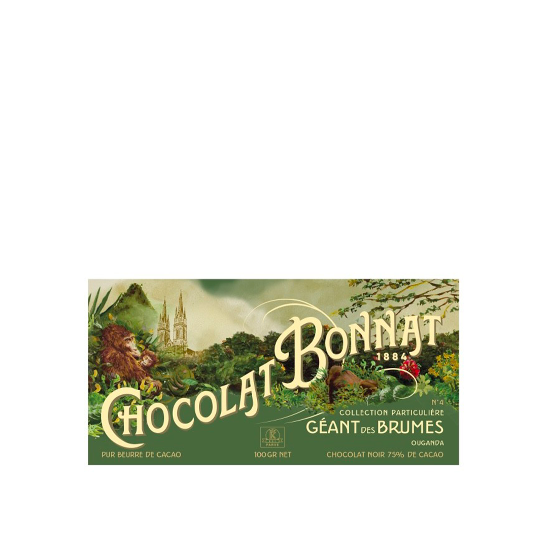 Bonnat tavoletta di cioccolato Gèant des Brumes Uganda 75% Collection Particulière 100 g - squisitoo