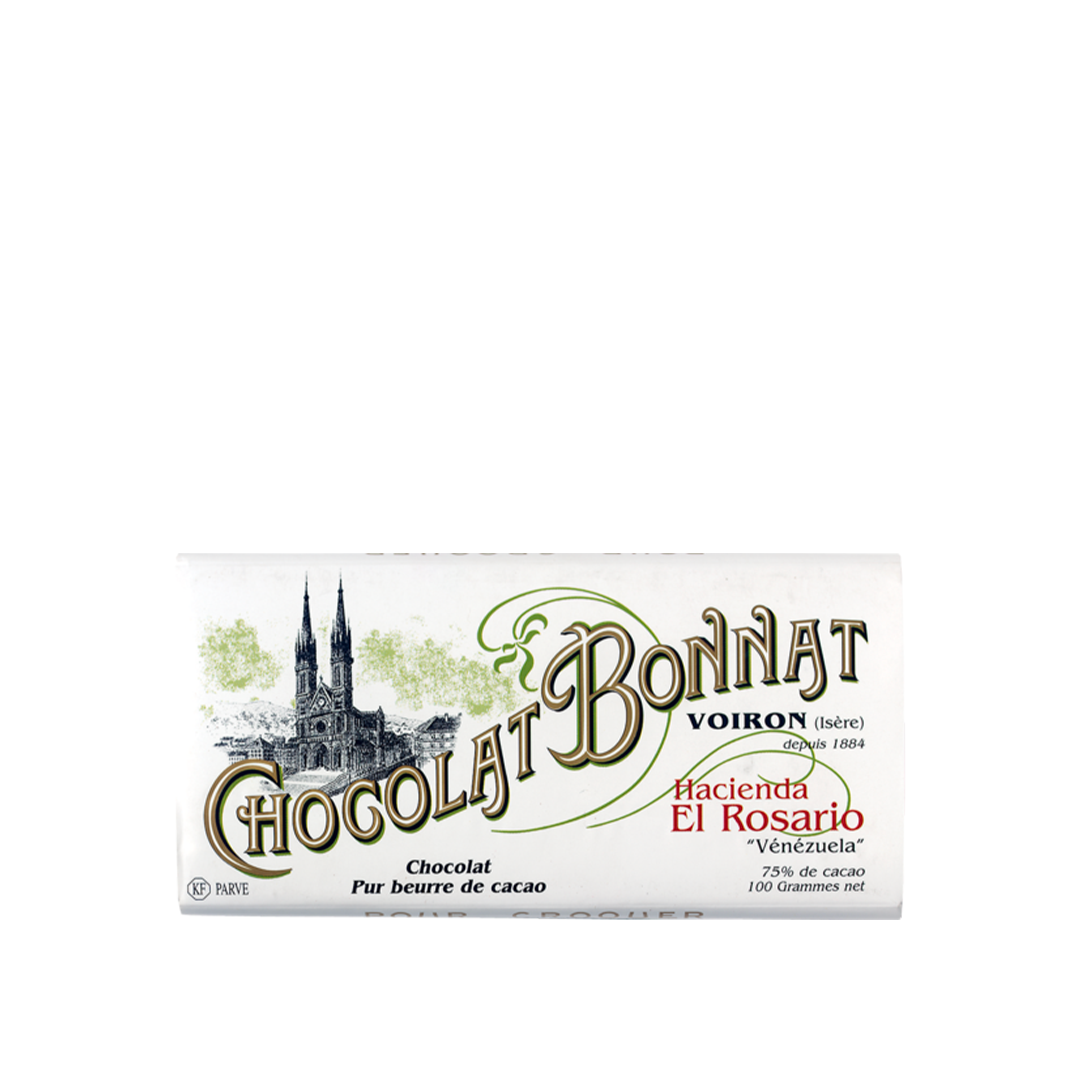 Bonnat tavoletta di cioccolato Hacienda El Rosario Venezuela 75% Grands Crus Historiques 100 g - squisitoo