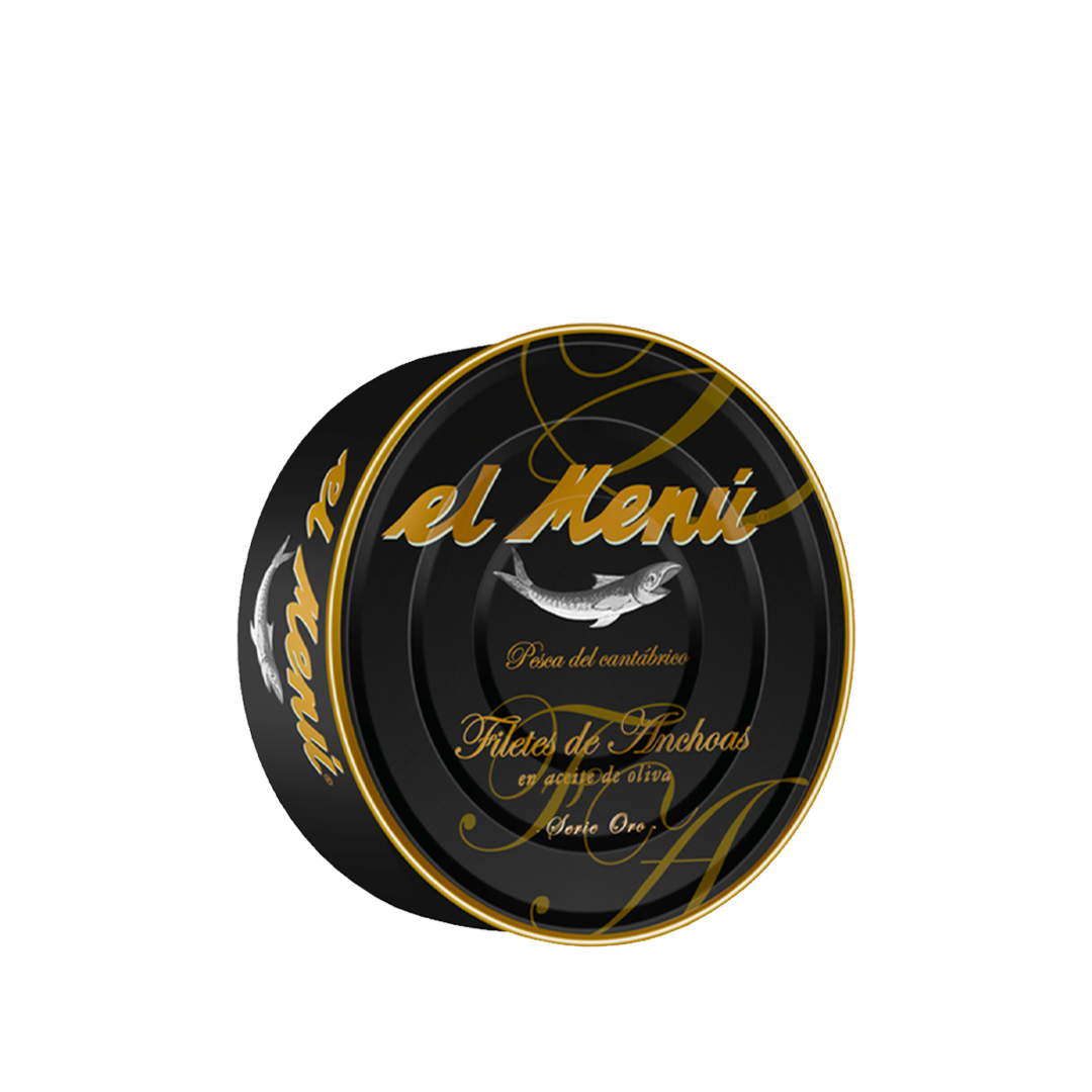 El Menú Filetti di acciughe del Cantàbrico in olio di oliva serie oro 550 g - squisitoo