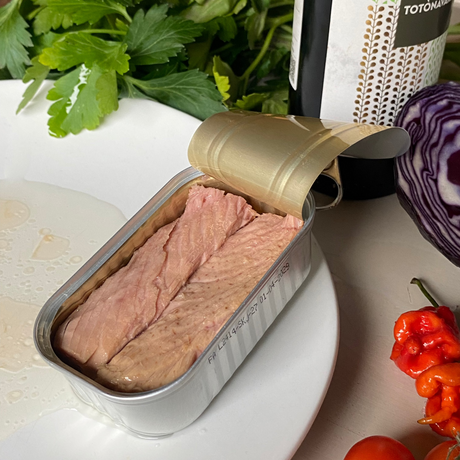 Mestre Saúl filetti di tonno stagionato in olio di oliva 120 g - squisitoo