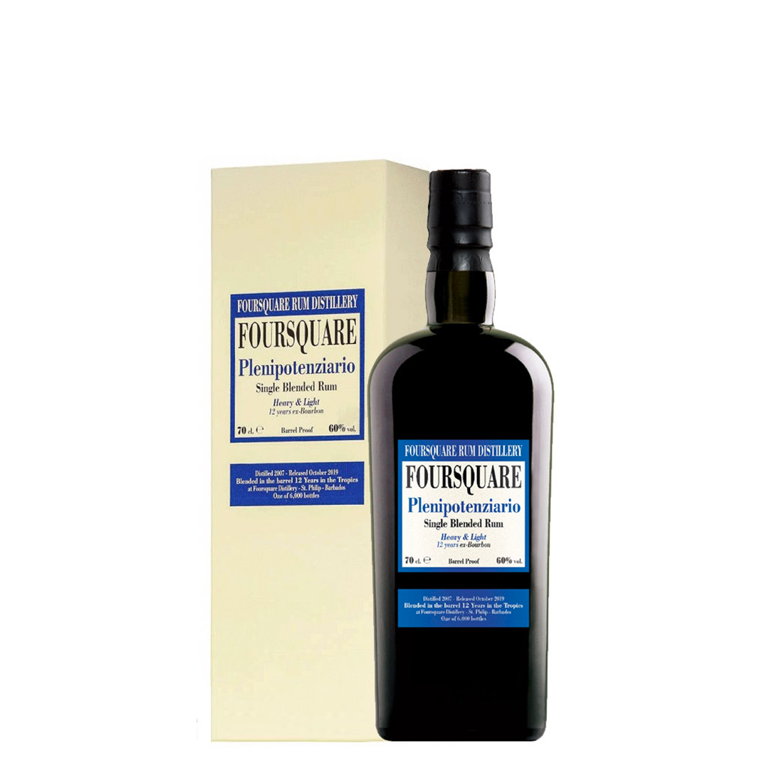 Rum Foursquare Plenipotenziario Single Blended 12 Years Old 70 cl - squisitoo
