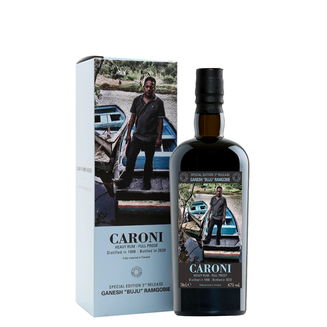 Rum Caroni Employees Canesh "Buju" Ramgobie special edition 3rd release 1998 22 Years Old 70 cl