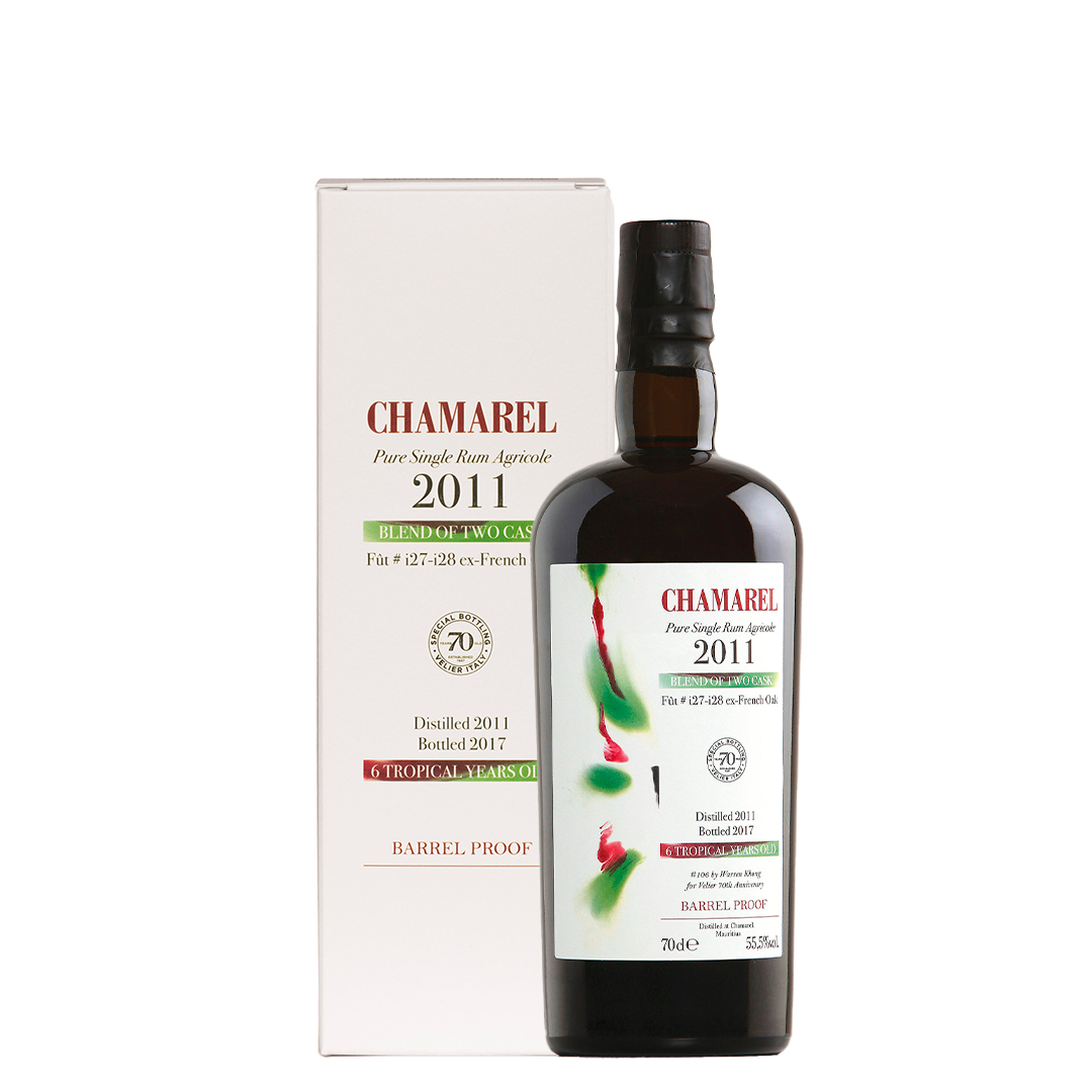Rum Chamarel Agricole 2011 blend of two cask Fut 27-28 2011 6 Tropical Years Old Barrel Proof 70 cl
