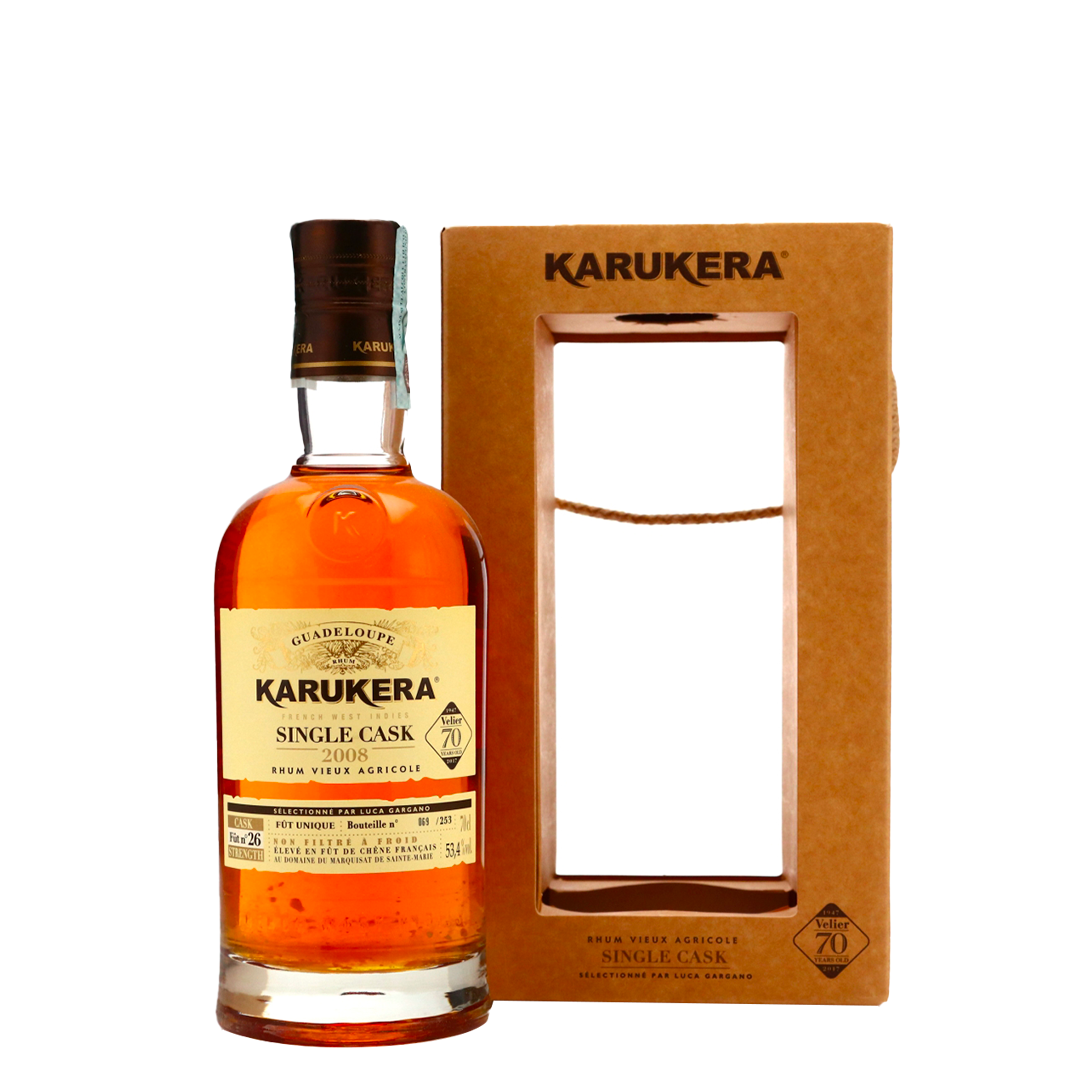 Rum Karukera Single Cask 2008 Vieux Agricole Fut 26 Cask Strenght 70° Anniversario Velier 70 cl