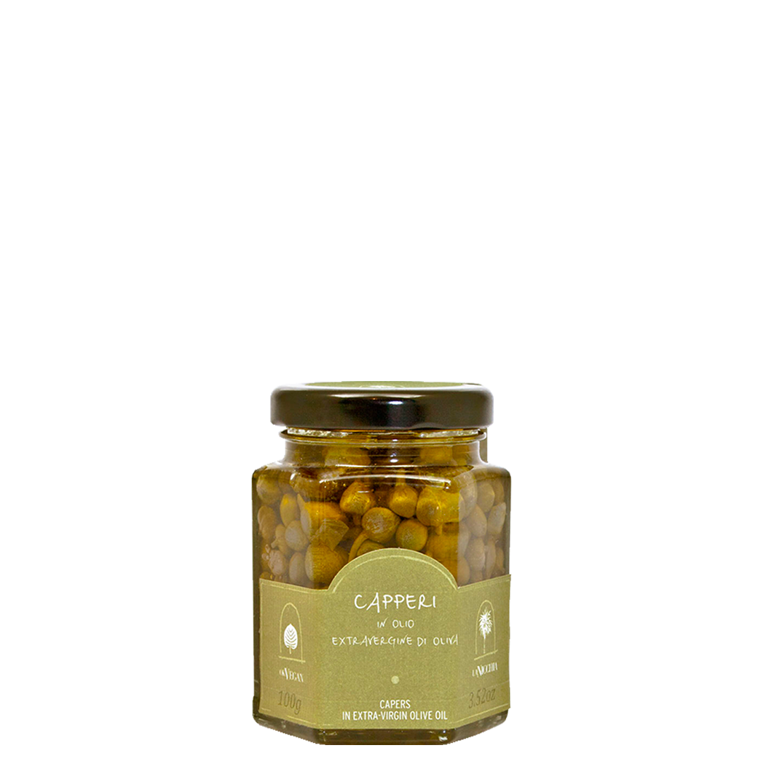 La Nicchia capperi in olio extra vergine di oliva 100 g - squisitoo