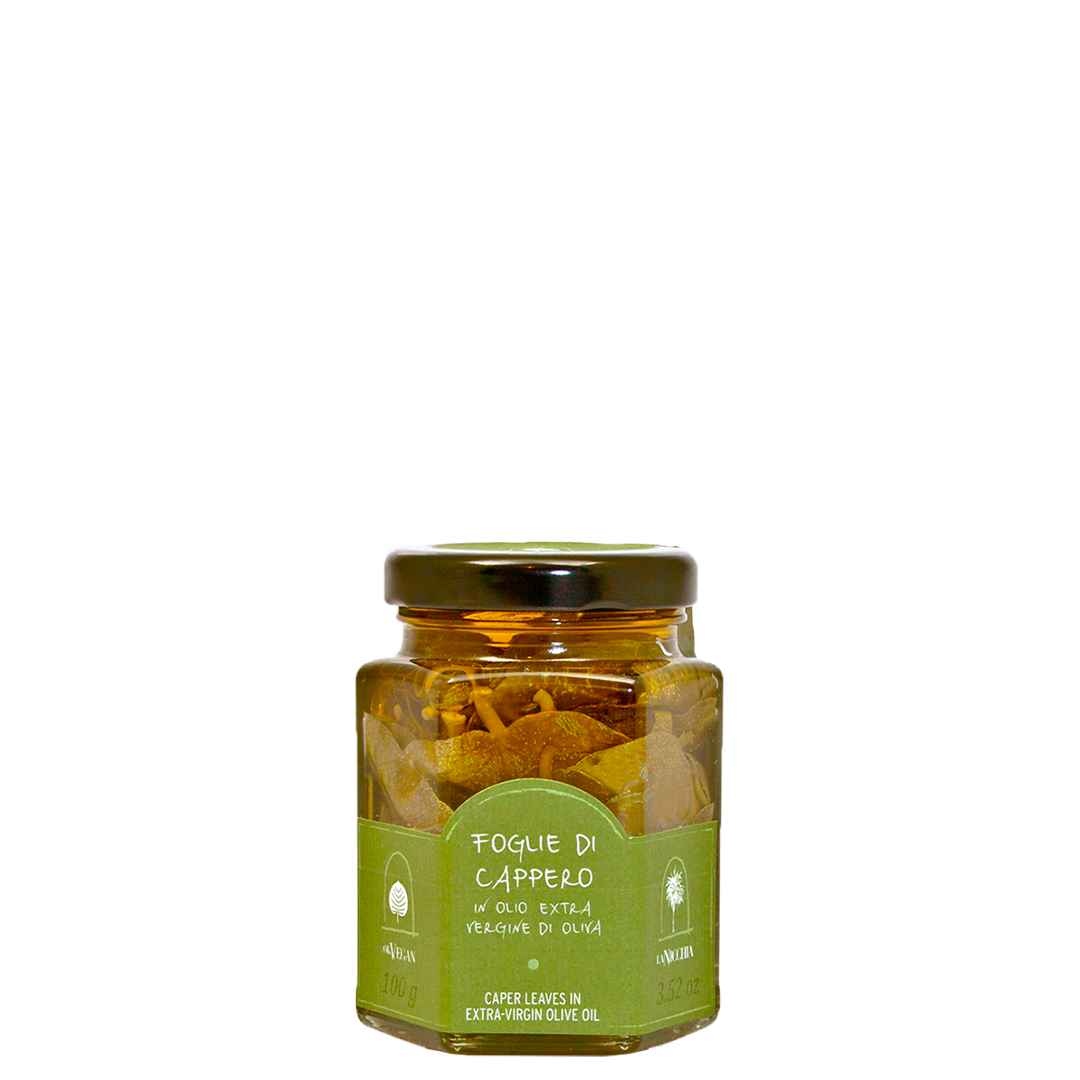 La Nicchia foglie di cappero in olio extra vergine d'oliva 100 g - squisitoo