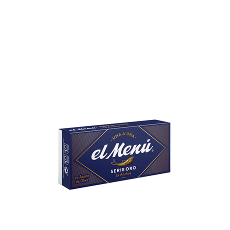 El Menú Filetti di acciughe del Cantàbrico in olio di oliva serie oro 45 g