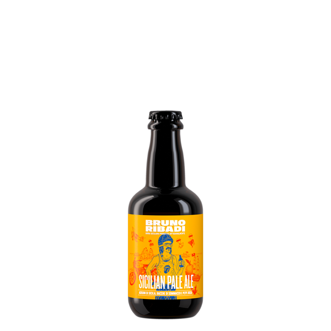 Bruno Ribadi Birra Sicilian Pale Ale agrumi di Sicilia, bacche di sommacco e pepe rosa 33 cl - squisitoo