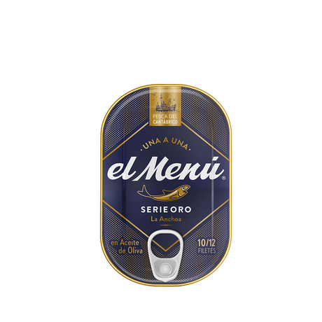 El Menú 10/12 Filetti di acciughe del Cantàbrico in olio di oliva serie oro 125 g