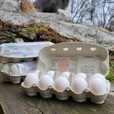 Le Selvagge 10 Uova  bianche BIO in box di polpa di legno biodegradabile