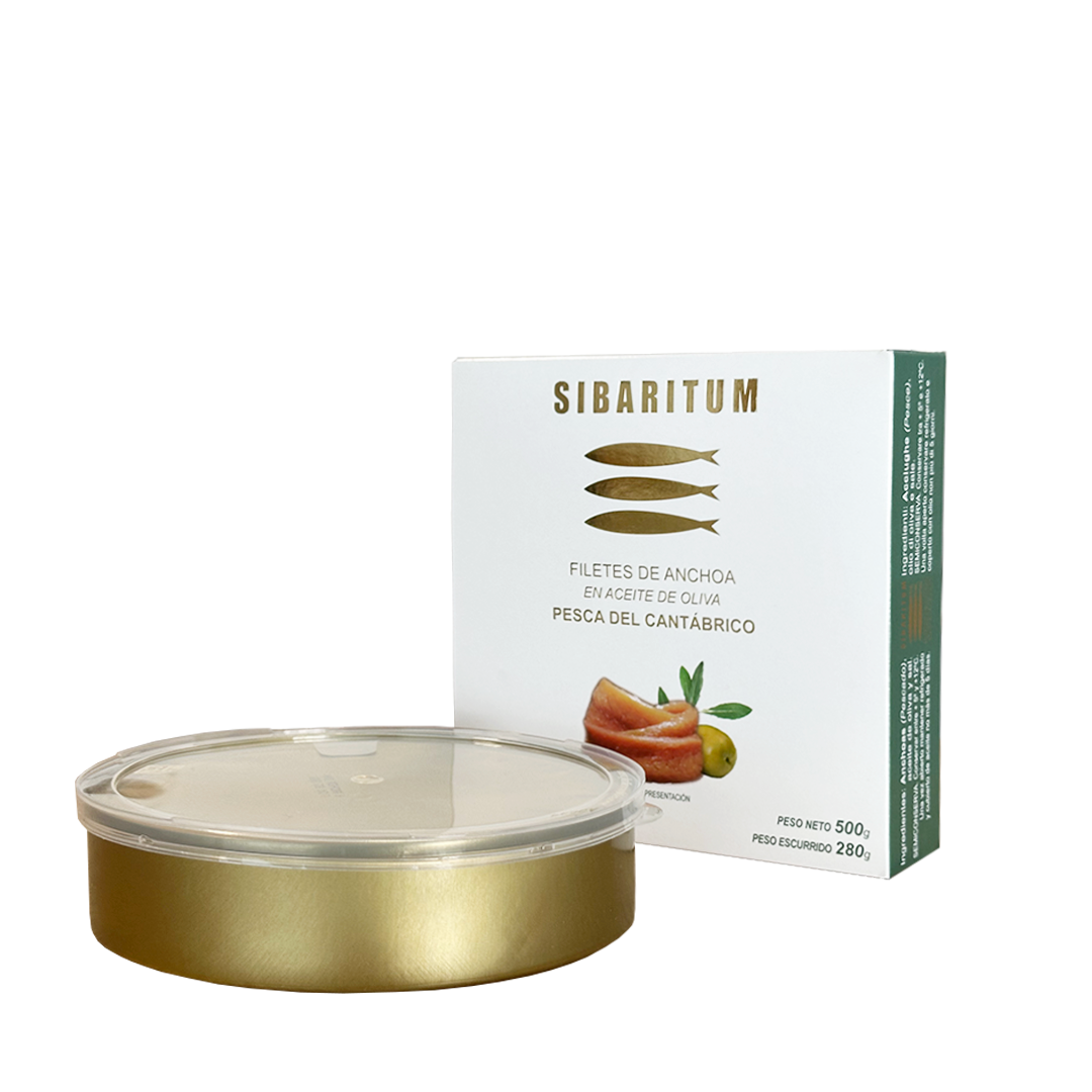 SIBARITUM 55/60 Filetti di acciughe del Cantábrico in olio di oliva 500 g