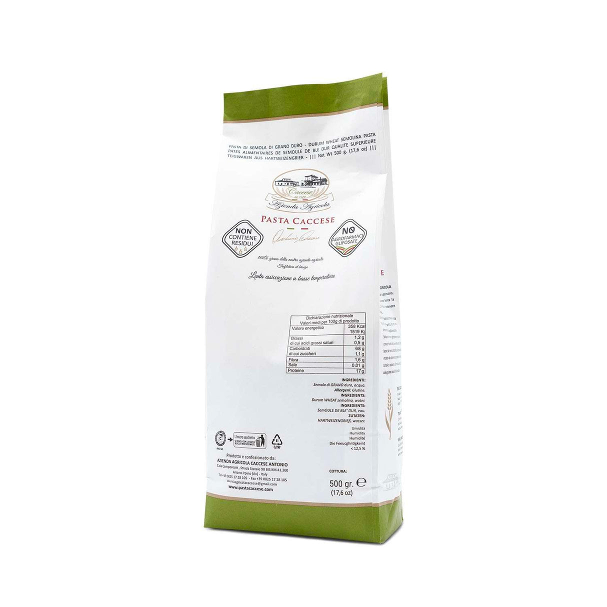 Caccese Paccheri rigati Pasta 500 g - squisitoo